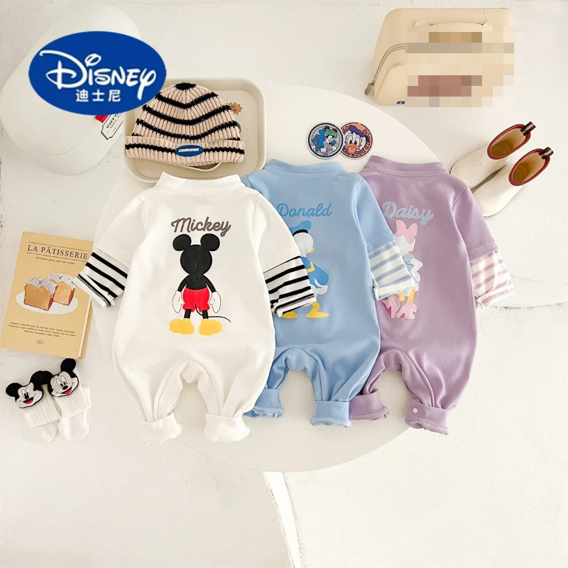 

Disney 2025 Fall Bodysuit | Front-Opening Cotton Romper with Mickey Print | Soft for Babies