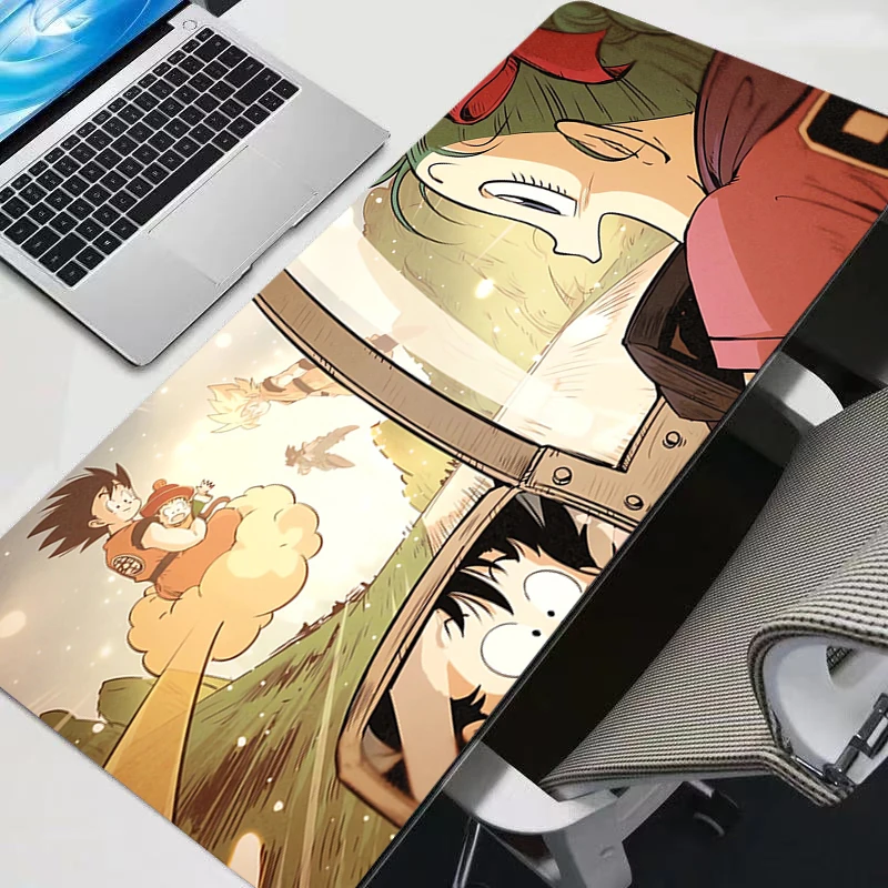 Tapis de Souris XXL Dragon Ball Anime pour Gamer, Grand Tapis de Bureau en Caoutchouc pour Clavier et Souris, Tapis de Jeu pour Ordinateur Portable