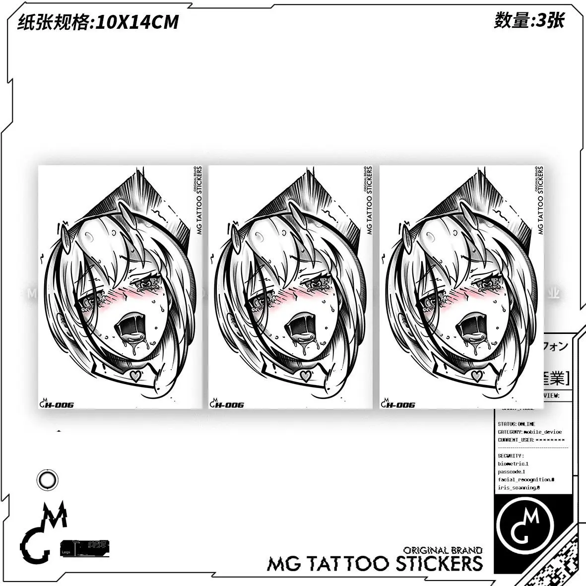 Cartoon Girl Tattoo Sticker Japanese Lori Anime Art Sexy Tattoo Waterproof Temporary Tattoos Sticker for Women Cheap Goods