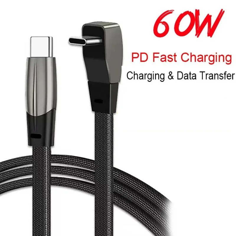 

PD60W Type C Fast Charging Cable USB C Fast Data Sync Fast Charging Cord for Xiaomi Oppo POCO Copper Core Nylon Braided Wire