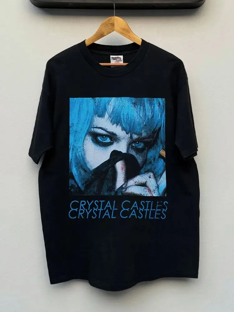 ROCK Vintage T ShirtsCrystal Castle Band Album T-shirt Summer New Style Casual Fashion T-shirt Y2k Punk FashionT-shirts Unisex