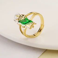 Classic Retro 3D Character Saint Jude Open Men's Ring Women's Ring Lucky Jewelry Birthday Gift