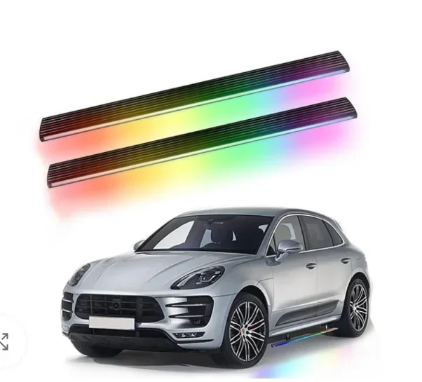 

Integrated Led Light Running Boards Electric telescopic footrest auto power side step for Cayenne Macan
