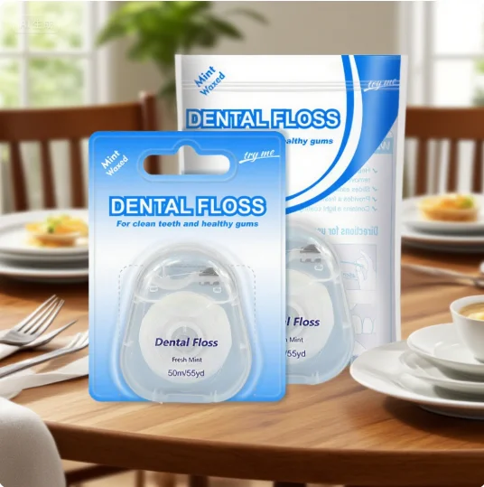 

Health Hygiene Supplies Oral Care 50m Portable Floss Care Picks Tooth Cleaning Tool With Case Practical