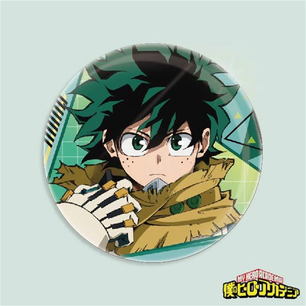 58 مللي متر أنيمي بطلي الأكاديمية Asui Tsuyu Haqakure Toru تأثيري حلي شارة صفيح بروش ﻿   هدية الدعامة