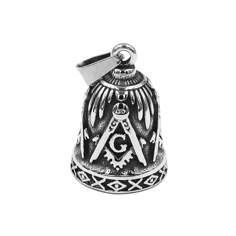 Live To Ride Eagle Biker Bell Pendant Stainless Steel Jewelry Flag Skull Masonic Norse Viking Helmet Mens Pendant SWP0496SG