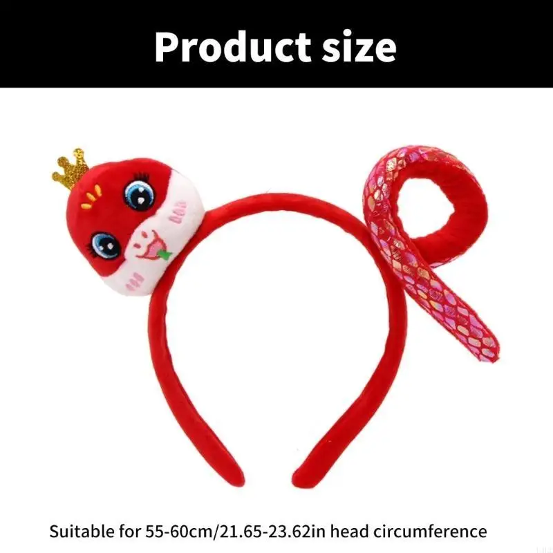 U4LE Băng đô hình rắn hợp thời trang Phụ kiện tóc ngày lễ Mũ sắt dành cho cá nhân thời trang