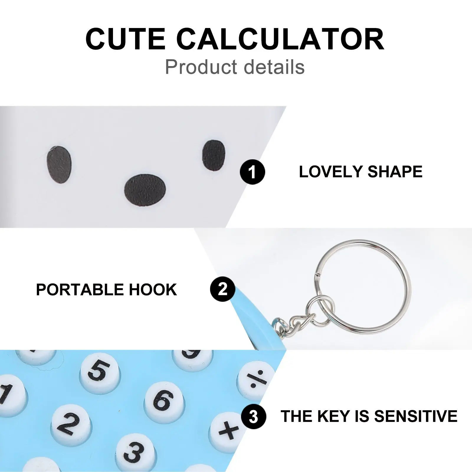 

2Pcs Mini Calculator Meticulously Made Practical Gift for Children Colleagues Calculator Plastic Counter Mini Counter