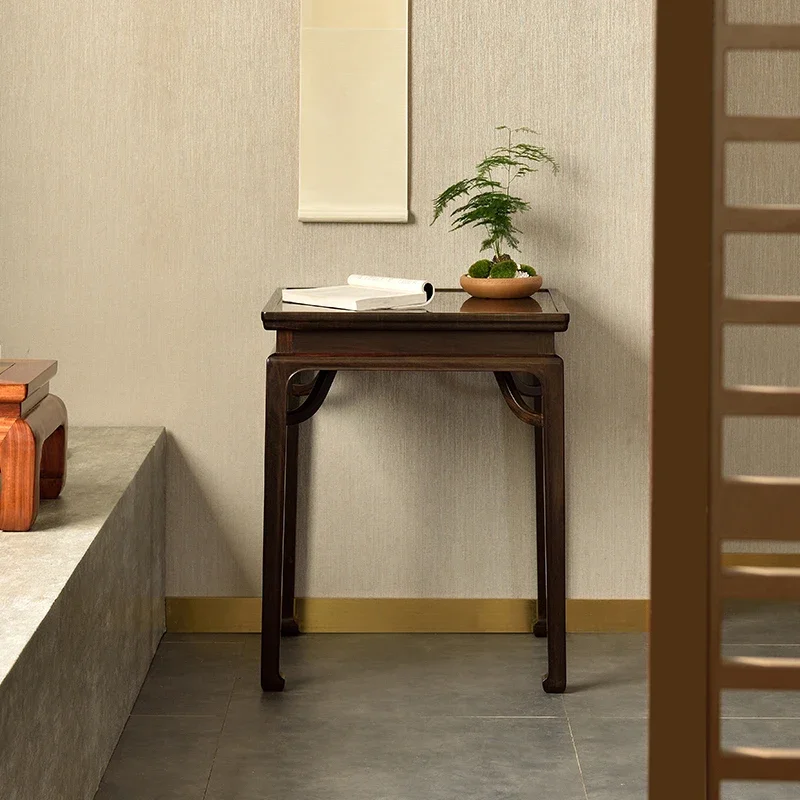Mahogany furniture Lao big red rosewood square table, Chinese style leisure table against the wall, low table