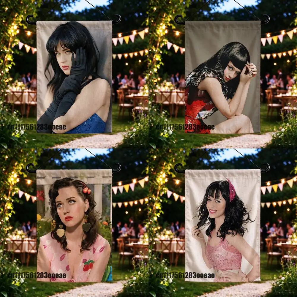 For Katy Perry Garden Flag Custom Outdoor Home Advertising Cloth Decoration Yard Banner Flags