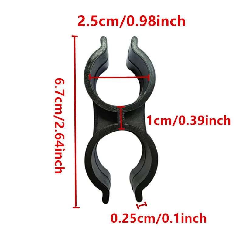 2/4pcs 25mm Type H PVC Pipe Clamp Aquarium Fish Tank Water Supply Tube Brace Retainer Garden Water Pipe Support Fixing Joint
