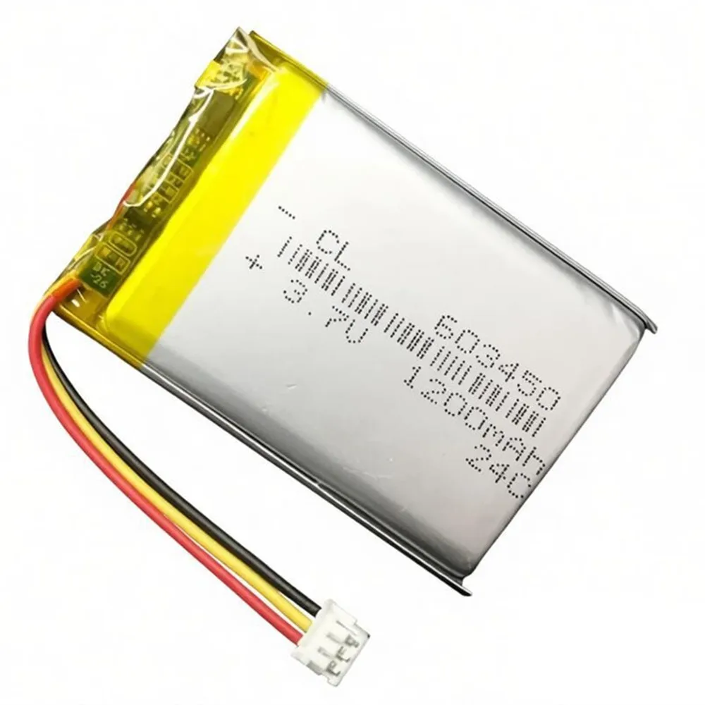 3.7V 1200mAh Lipo Rechargeable Battery Li Cells 603450 + JST ZH 1.5mm 3Pin Connector For Logitech G900 G903 G400 Wireless Mouse