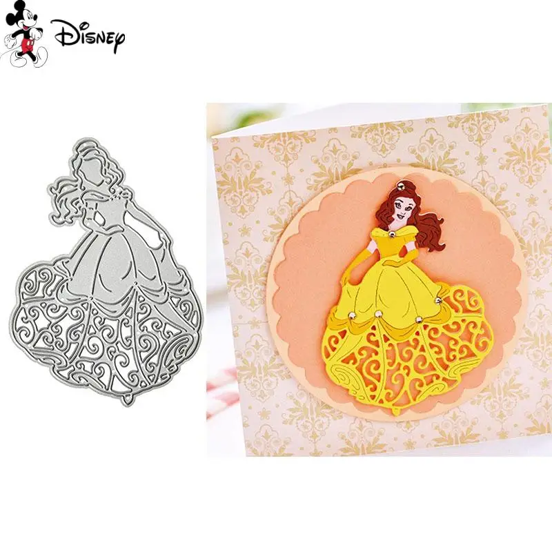 Disney Beauty And The Beast Cutting Dies Princess Waltzing Belle Diecut for DIY Scrapbooking Embossing Paper Card Craft New 2022