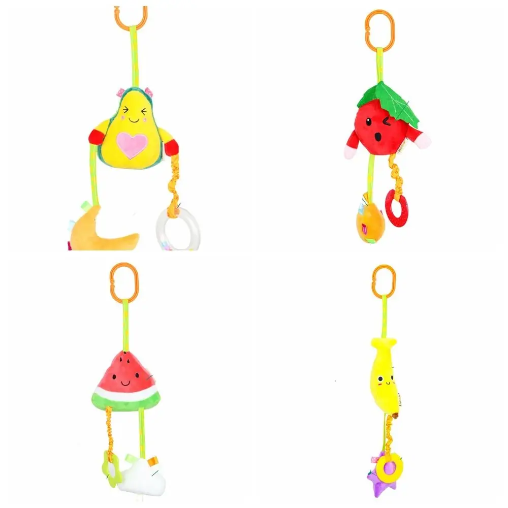 Fruit Baby Stroller Hanging Toy PP Cotton Soft Stroller Bed Hanging Toys Plush Stuffed Early Education