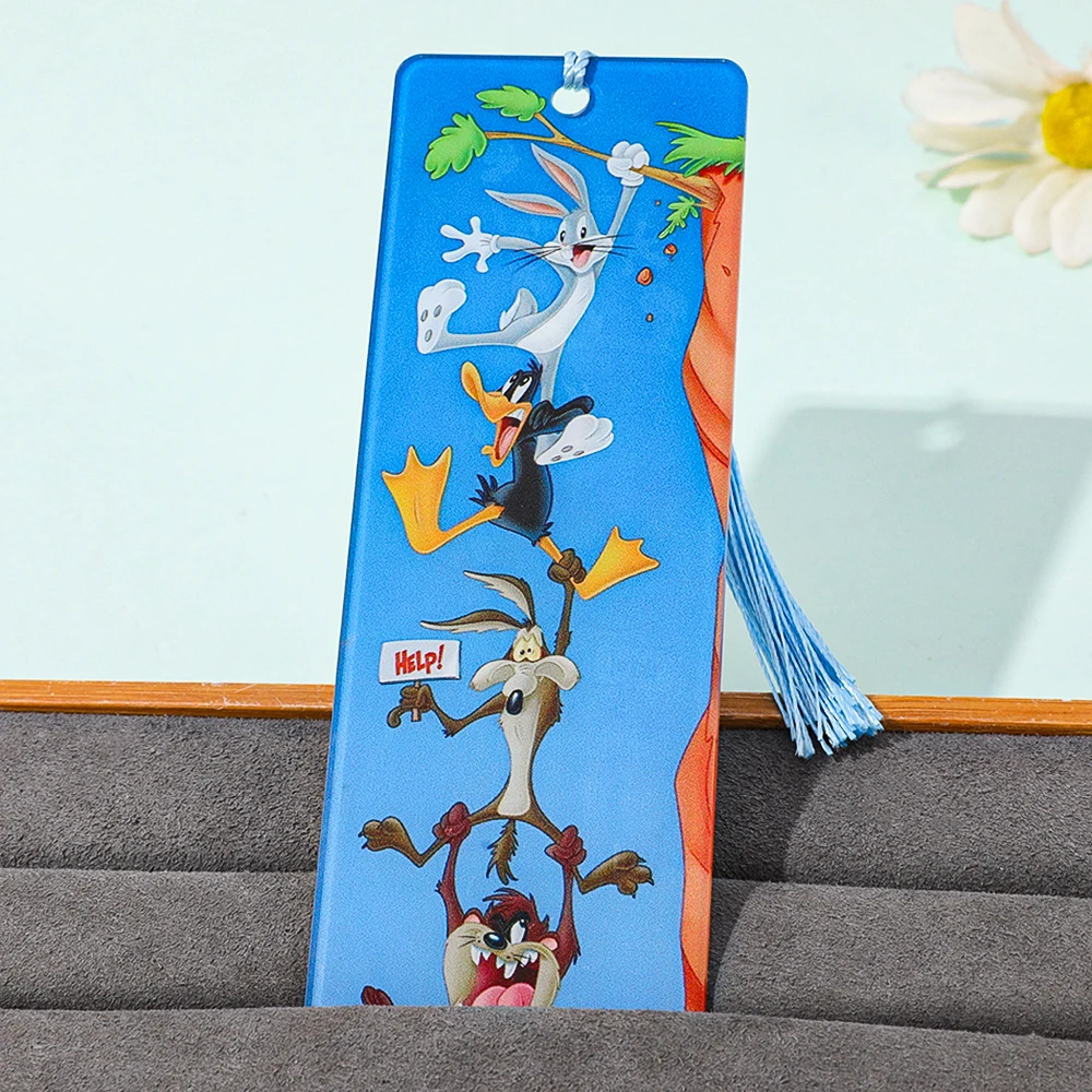 Rabbit Brother Cartoon 3D Bookmark - Joyful Character Stacking Music Design Animation Comic Reading Mark Childhood Animation Fan