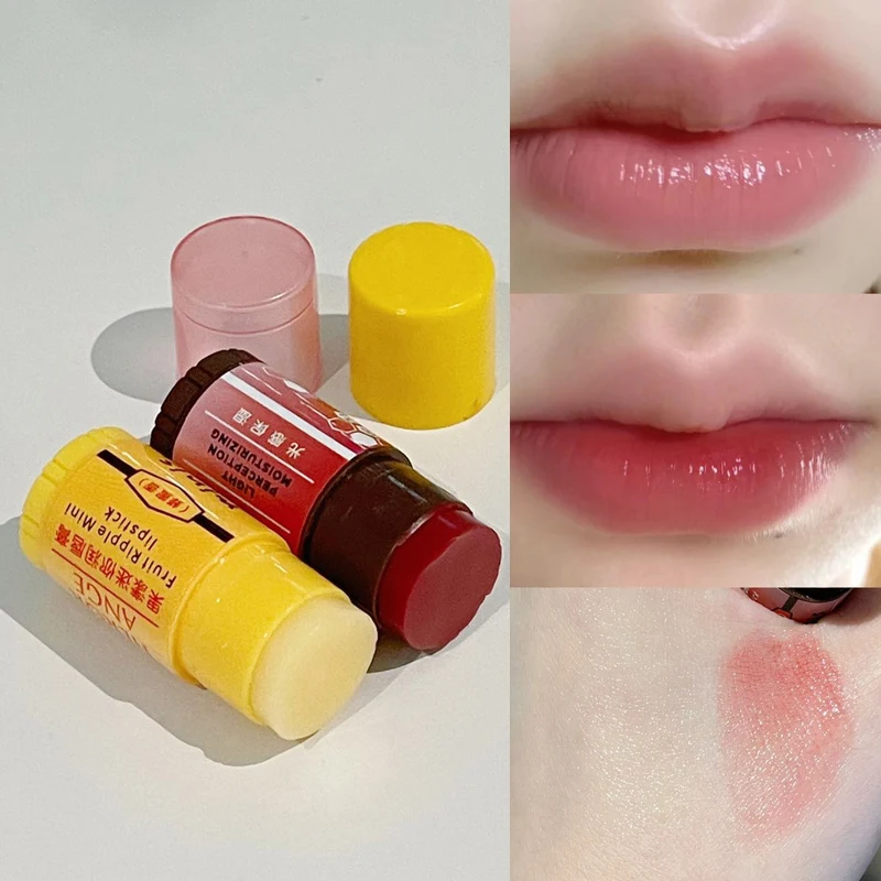 Herorange Lip Balm Plant Extract Moisturizing Pre-Makeup Primer Tinted Lipstick Mini Portable Hydrating Essential for Pregnant Women Cute Appearance Transparent Texture Long-Lasting Moisture Grape Seed Oil Shea Butter Lip Care