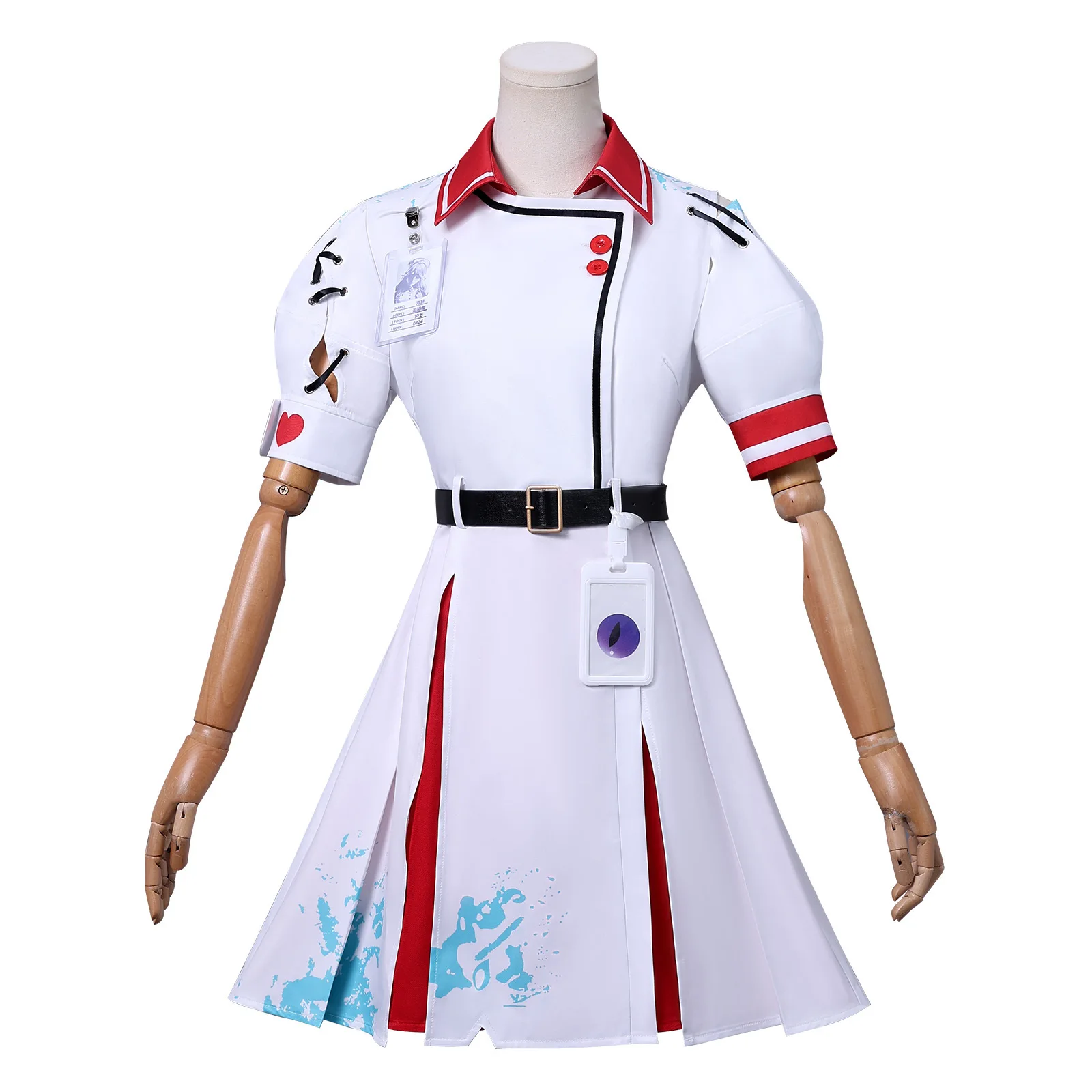 

Game Eggy Party Heather Cosplay Costumes White Nurse Suit French Maid Women's Dresses Eggy Party Role-playing WIG Suits Outfit