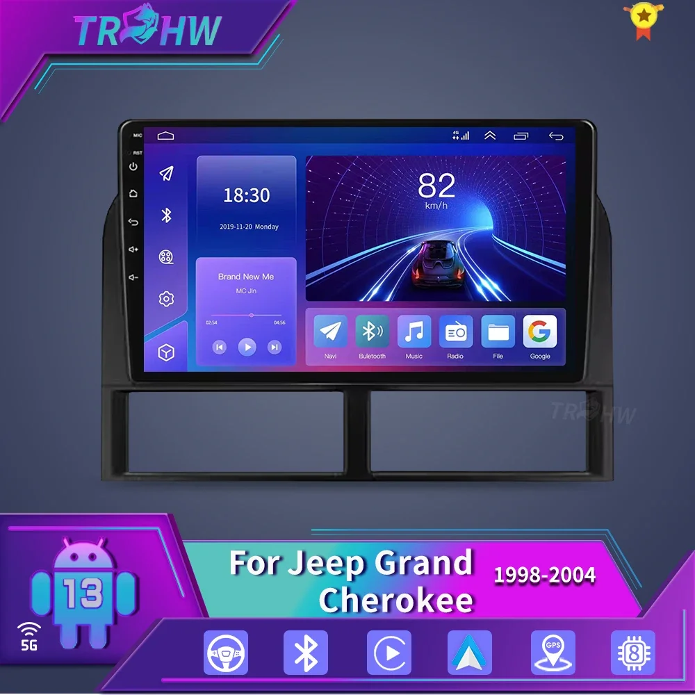 

Car Radio Android 13 For Jeep Grand Cherokee II WJ 1998 - 2004 Multimedia Video Player Navigation stereo GPS No 2din 2 din dvd