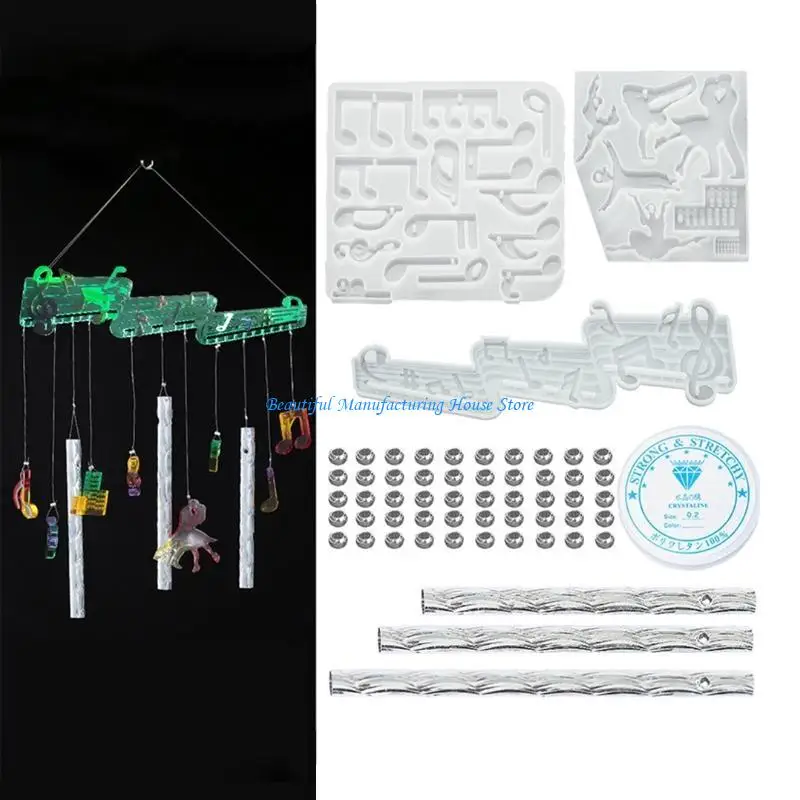 E56A Chuông Gió Kết Hợp Note Chuông Gió Bộ Cửa Mặt Dây Quyến Rũ Ban Công Quà Tặng