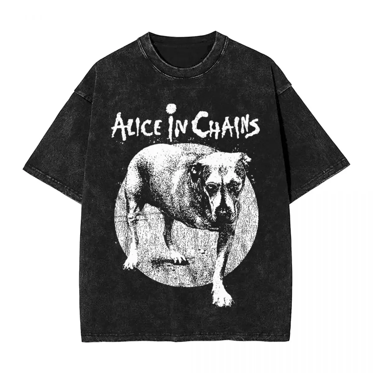 Rock Alice In Chains Washed T Shirt Streetwear Hip Hop Vintage T-Shirts Tees for Men Women Short Sleeve Oversize Printed