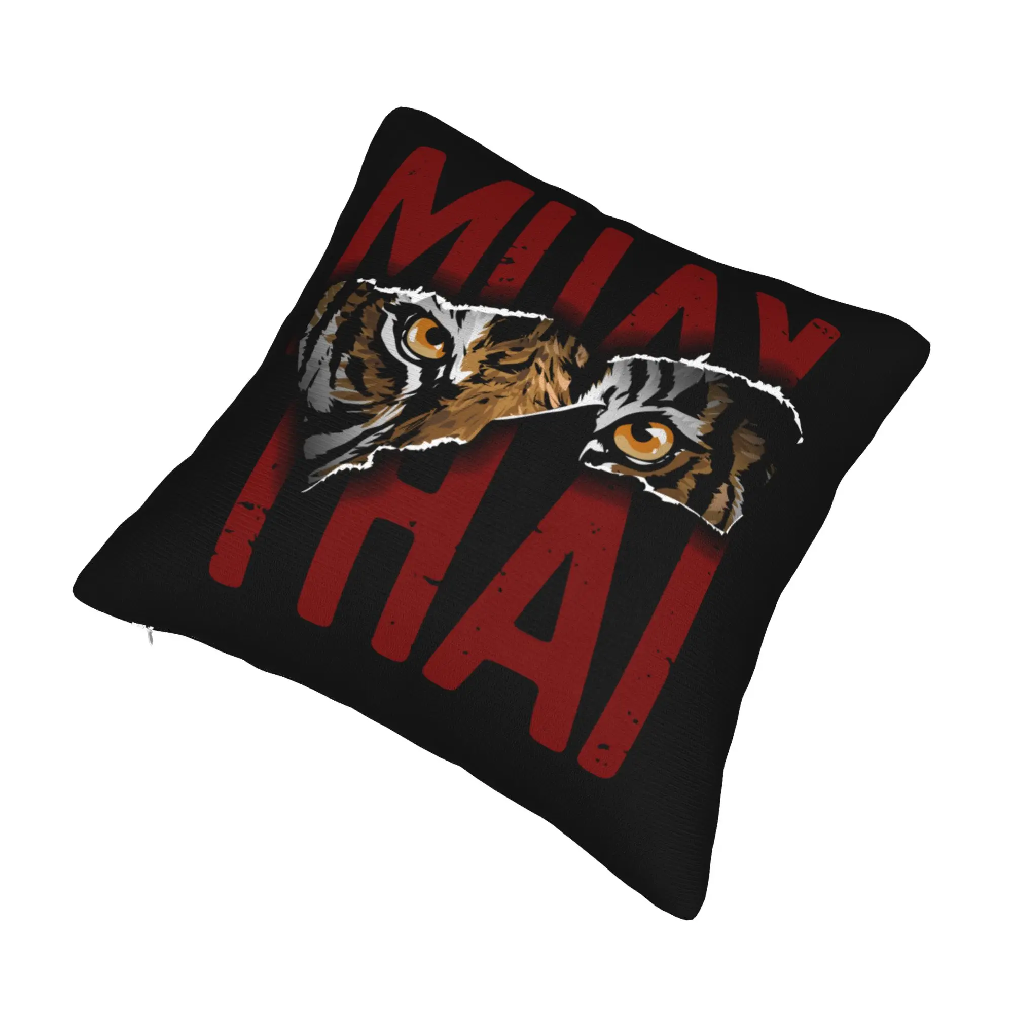 muay thai tiger Pillow Case 45x45cm Decorative Thailand Martial Art Fighter Spirit Luxury Cushion Cover Velvet Pillowcase