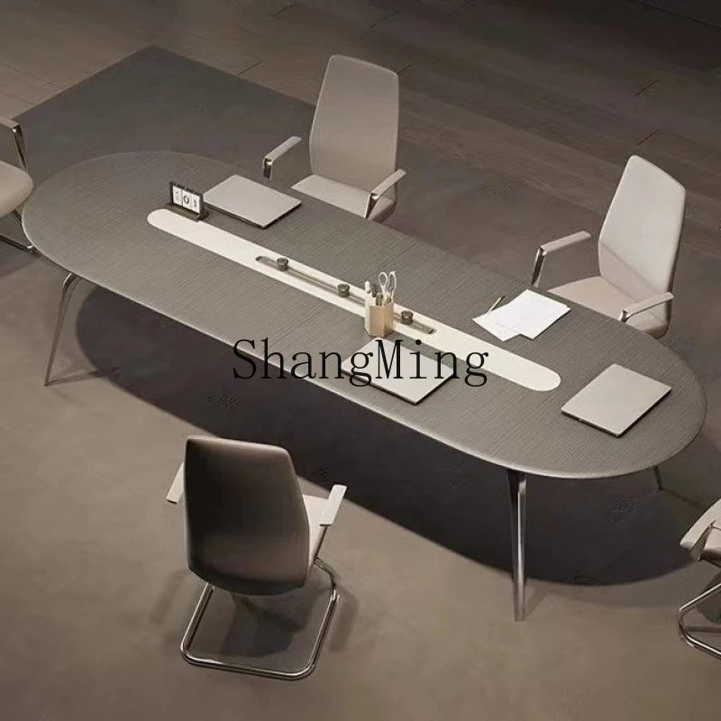 

CL conference tables and chairs black simple modern oval minimalist high-end meeting negotiation table small conference table