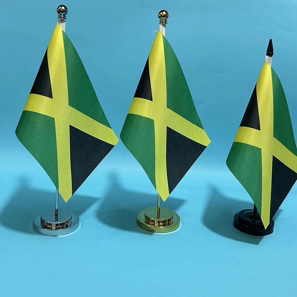 SKY FLAG 14x21cm Office Desk Flag of Jamaica Flag Desk Ornaments Flags Jamaica National Banner for Table Decoration Banner