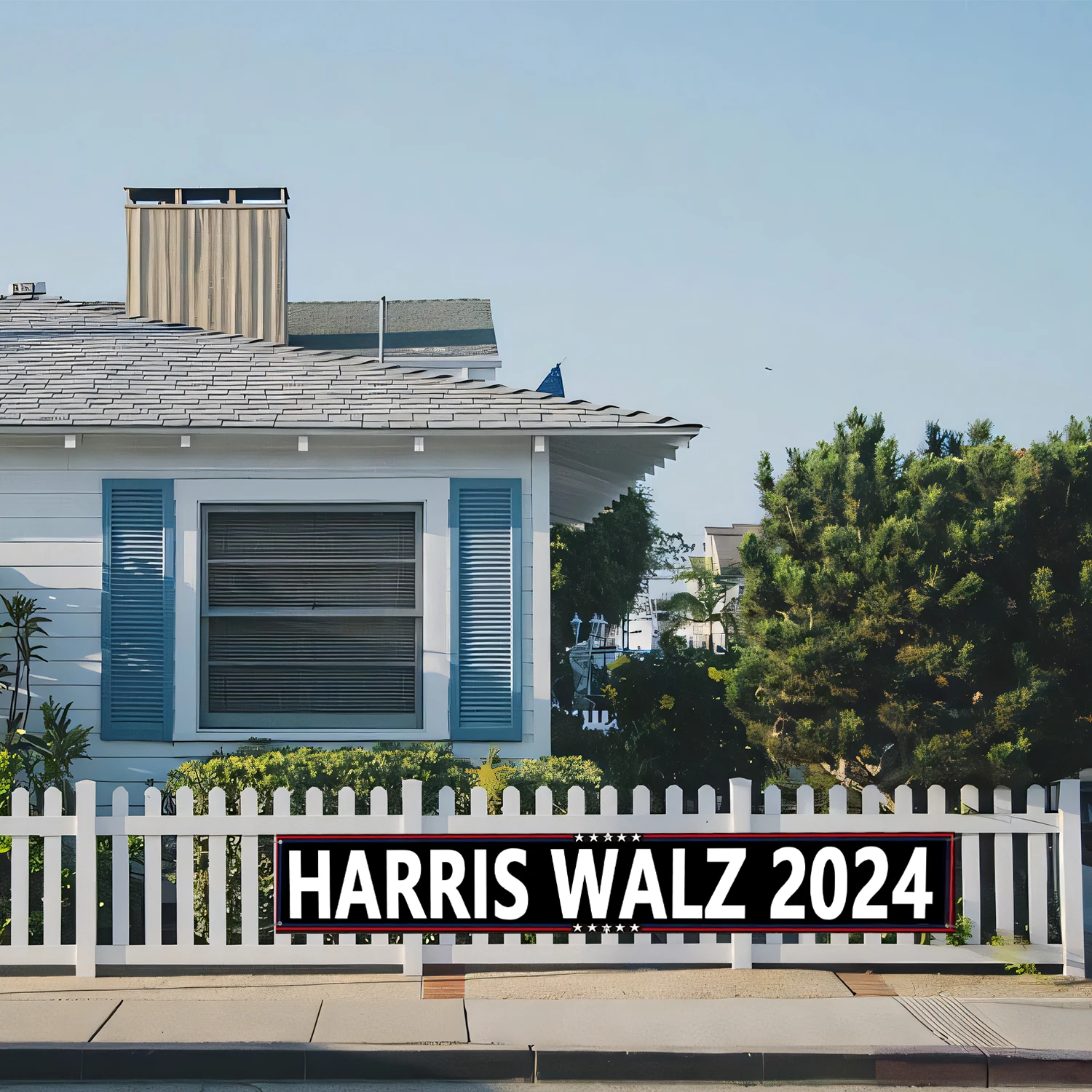 Harris Walz 2024 Kamala Harris Tim Walz Waltz For President VP Banner Yard Sign Flag Yard Sign Flag Gate Decor