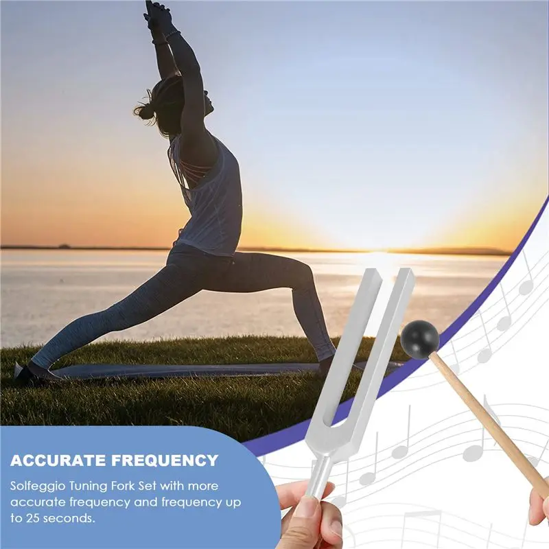 Ensemble de diapasons ABJM - 128 Hz, 256 Hz, 512 Hz, diapasons parfaits pour la guérison, les chakras, la thérapie sonore, pour garder le corps, l'esprit et le mental en bonne santé