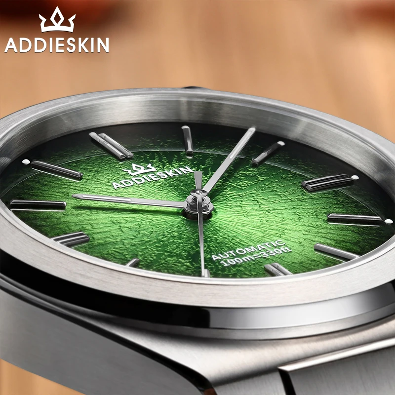 AddiesKin Men Luxury Watch K001 BGW9 Blue Luminous 10Bar Waterproof Synthetic Sapphire 9015 Movement Automatic Mechanical Watch