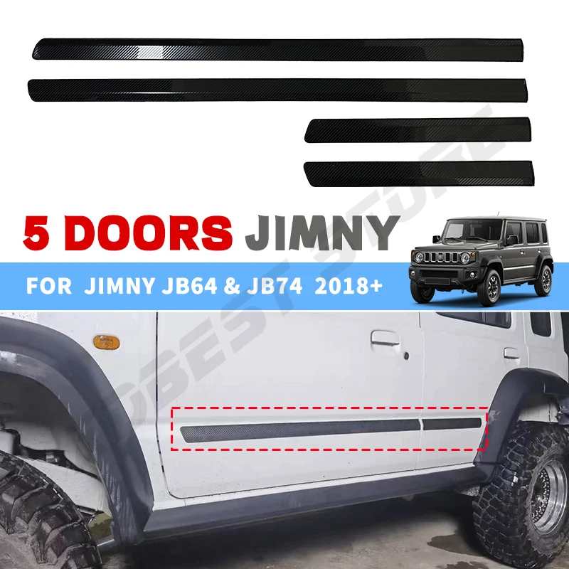 

Боковые молдинги для Suzuki JIMNY JB74 5 дверей только 2023 2024 молдинг для двери комплект из 2 шт. молдинговая отделка защитные ленты