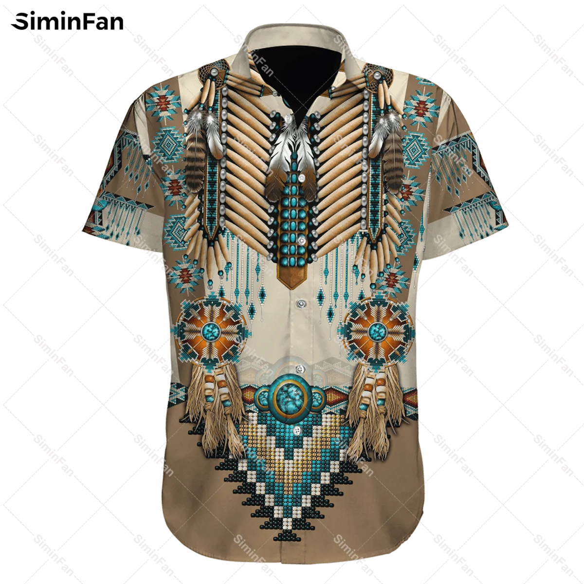 

Tribal Ethnic Style 3D All Over Printed Hawaiian Aloha Shirts Men Summer Tee Cuban Beach Tshirt Unisex Daily Camisa Female Top-1