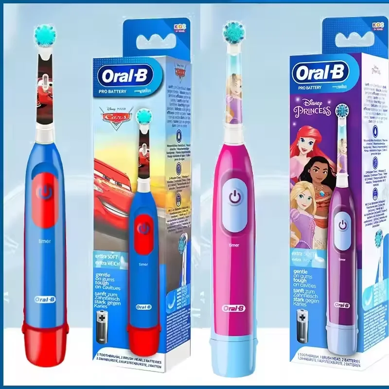 Oral B Kids Electric Toothbrush DB5510K Rotary Soft Round Brush 2Min Timer Waterproof Powered Toothbrush for Boys and Girls