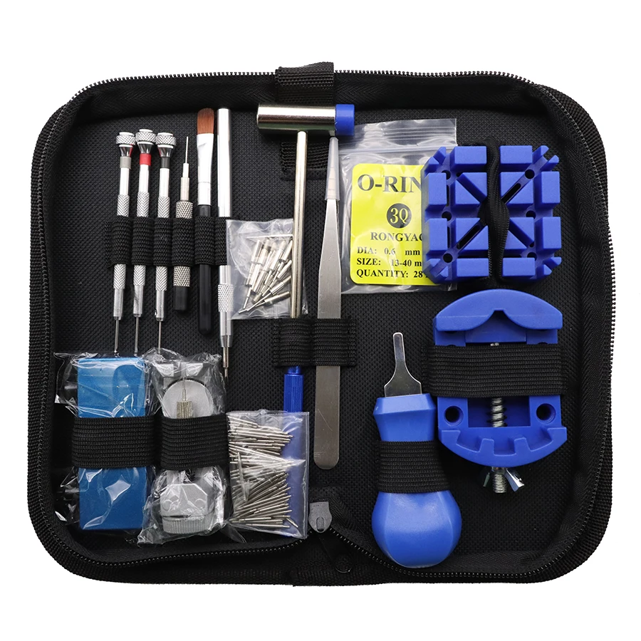 Repair watch kit, open the back cover of the watch, remove the strap, adjust the length of the stainless steel strap