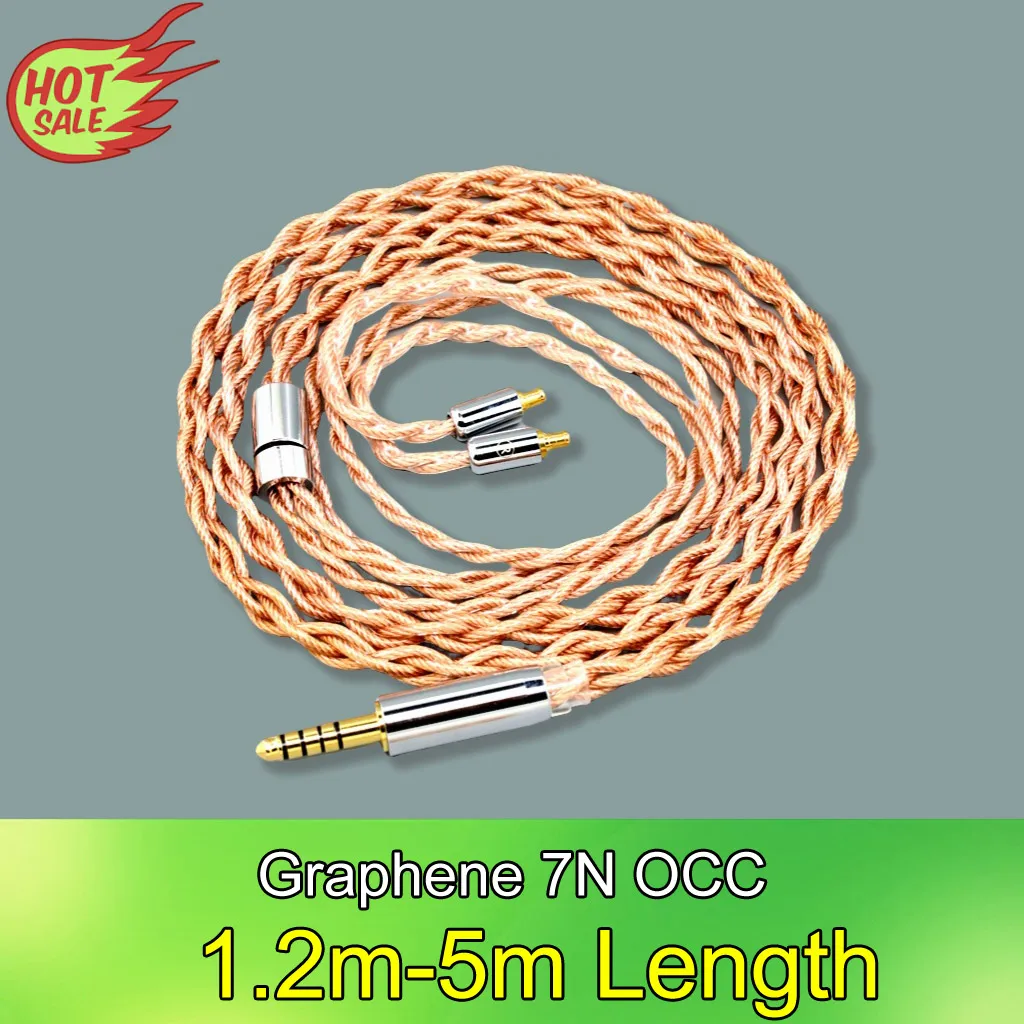 Graphene 7N OCC Shielding Coaxial Mixed Earphone Cable For Audio Technica ATH-CKR100 CKR90 CKS1100 CKR100IS CKS1100IS LN007752