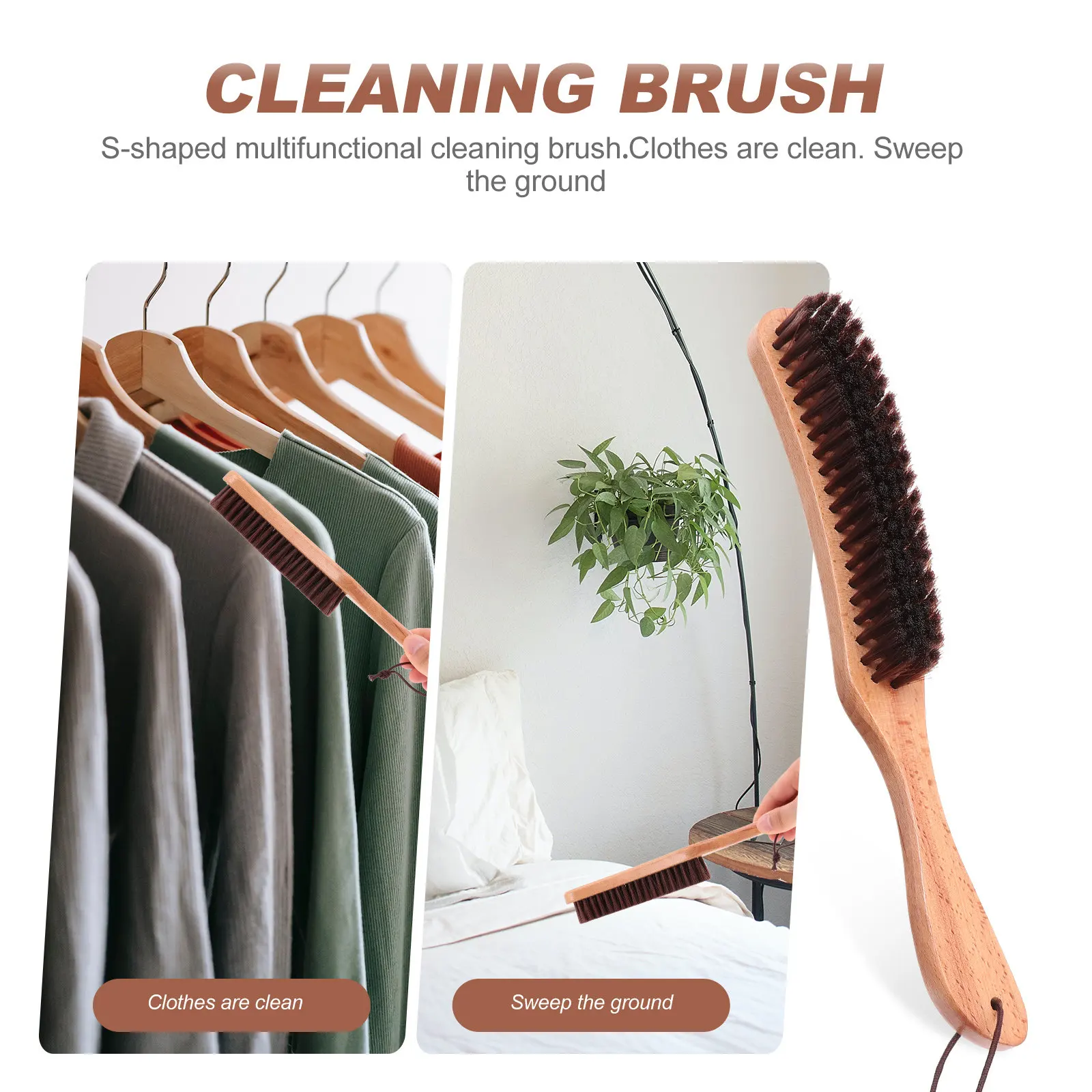 1Pcs Lightweight Portable Beard Brush Wooden Handle Soft Nylon Bristles for Beard Care Mustache Styling Grooming and Daily Male