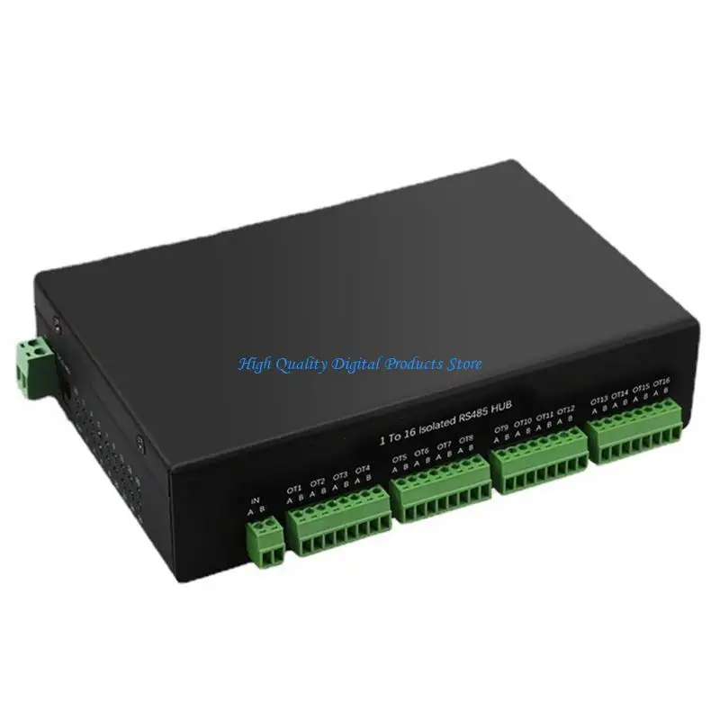 U2JE Isolated Two-way RS485 Hub Splitter 1 In 16 Out Serial Server TX1182