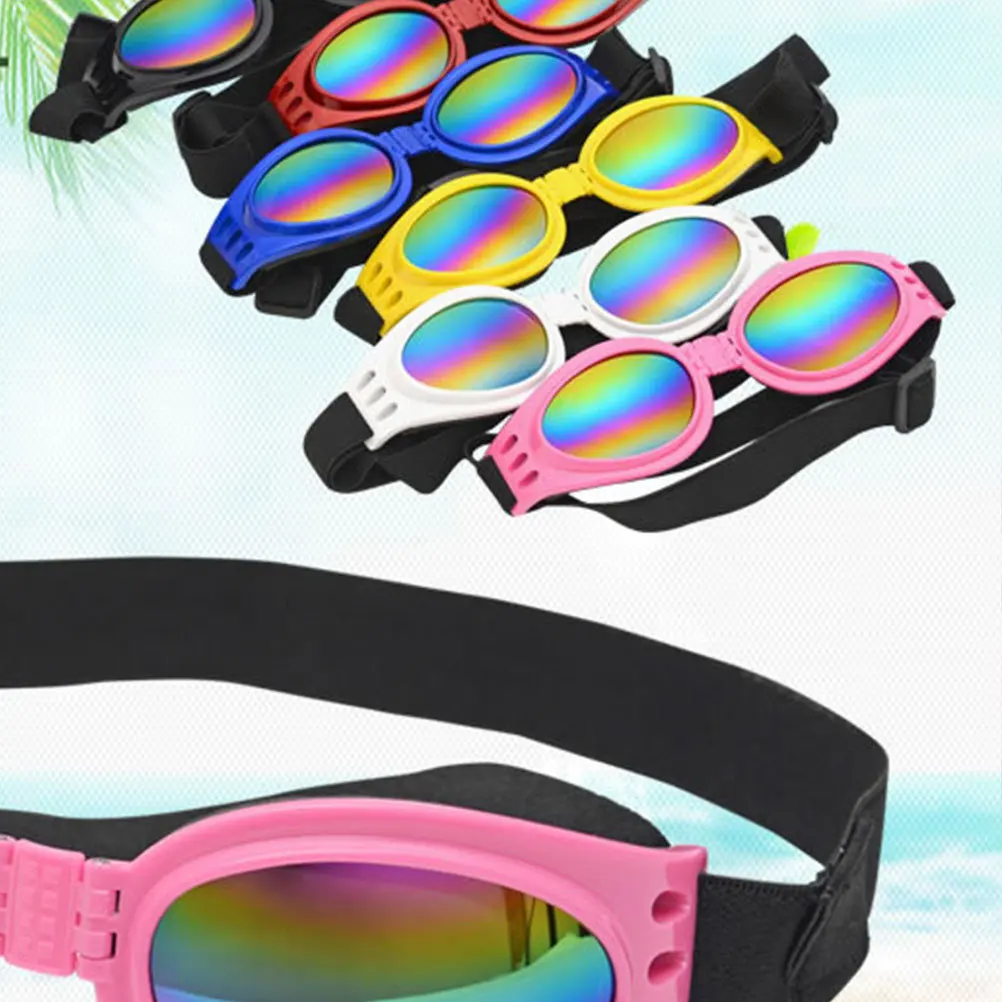 

1Pcs Pet Supplies for Dogs Uv Protection Sunglasses Adjustable Elastic Strap Secure Fit Dog Goggles for Sunlight Wind Dust