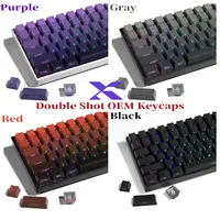Teclas con gradiente fantasma XVX, teclas con estampado superior/lateral de PBT, doble disparo, brillo a través de teclas OEM minimalistas personalizadas, rusas/coreanas