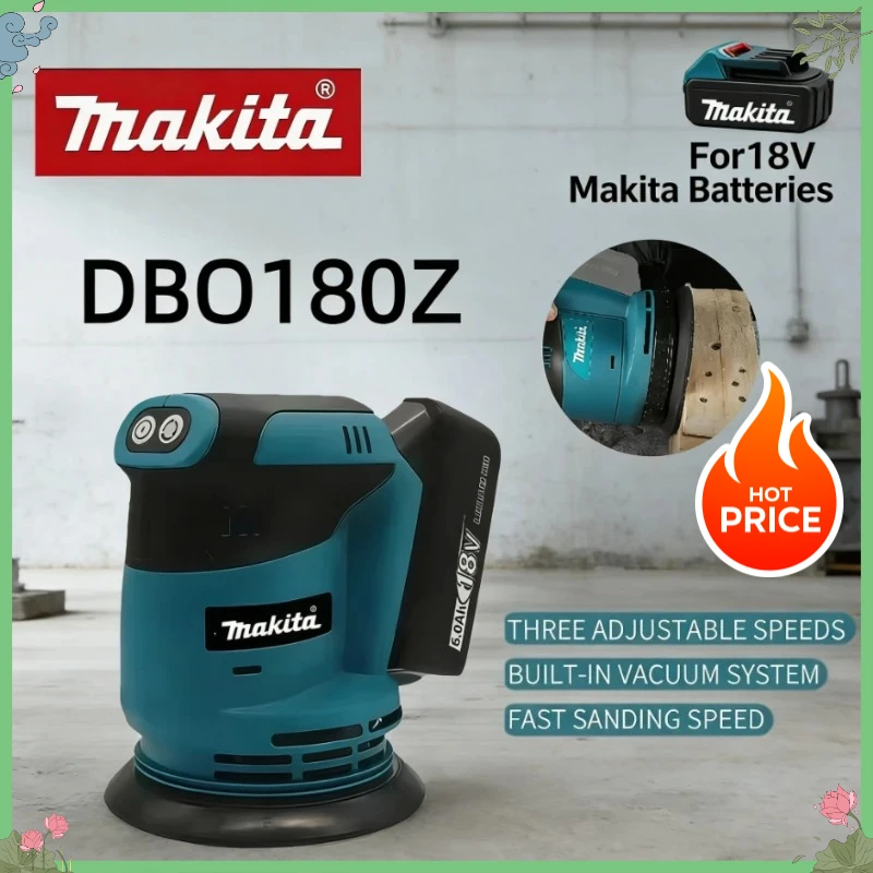 

Makita DBO180Z Cordless Disc Sanding Machine Ideal for Woodworking & Clay Polishing For Makita 18V/20V Battery Bare Tool