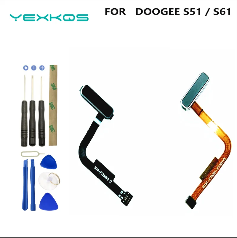 New Original For Doogee S61 S51 Cell Phone Fingerprint Modules FPC Home Button Sensor Flex Cable For Doogee S61 PRO