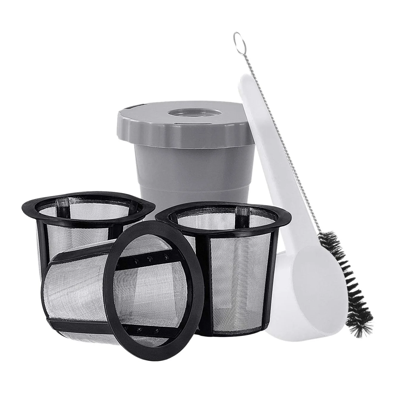 再利用可能なコーヒーフィルターセット、詰め替え可能なコーヒーポッド、keurig、my k-cup、b30、b40、b50、b60、b70に適合