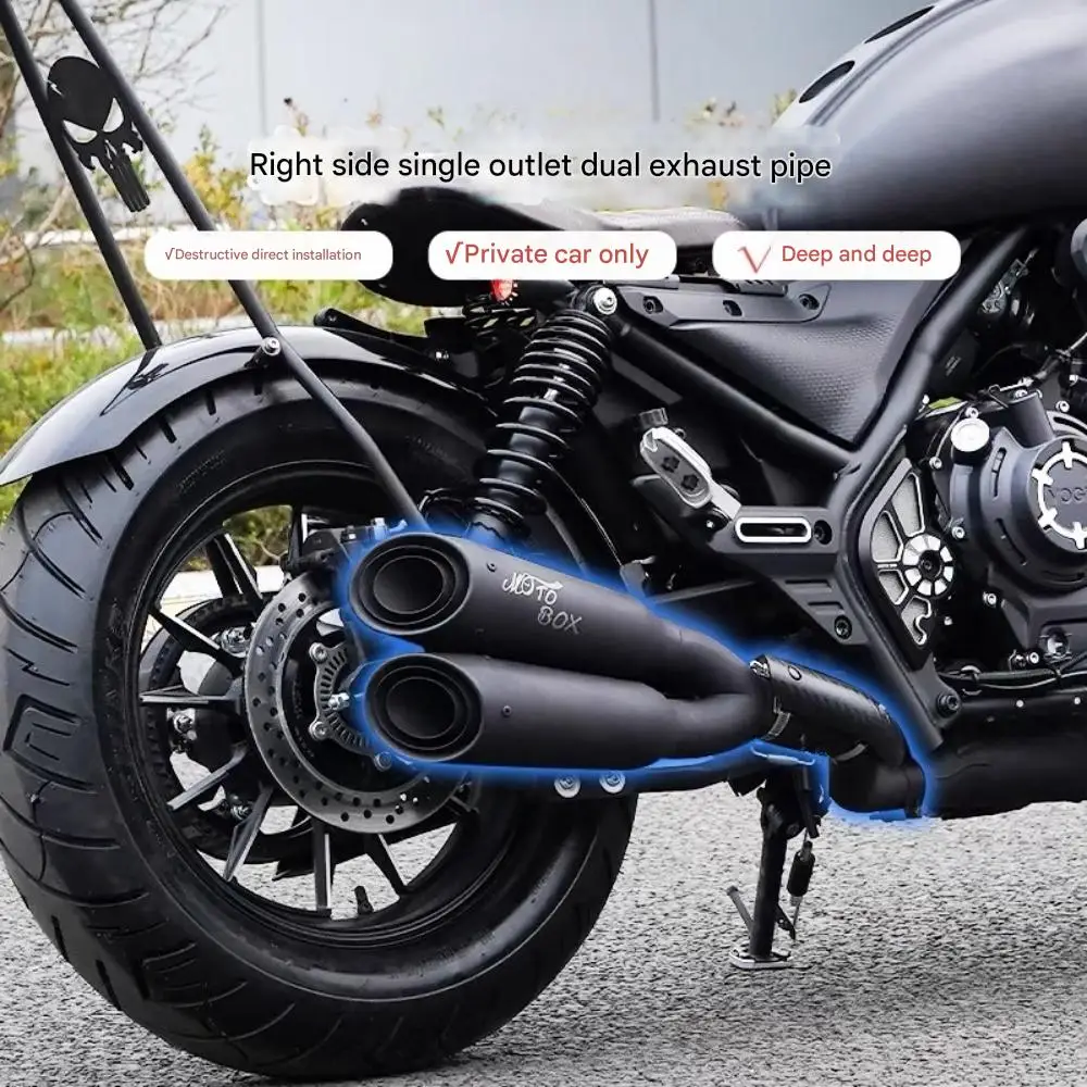 تستخدم لتعديل VOGE CU525 لأنبوب عادم مائل ثنائي الاتجاه VH قسم ذيل أنبوب العادم/عادم القسم الأوسط #3