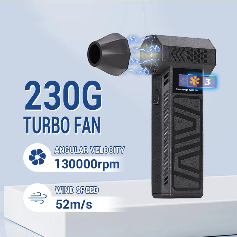 Violent Turbofan, High Speed Supercharging Hurricane Vacuum Cleaner, Handheld Wireless Mini Portable Violent Fan