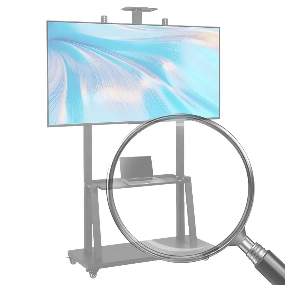 

Подставка для смарт-доски, регулируемая по высоте, универсальная напольная подставка для телевизора, мобильная тележка для конференц-телевизора для домашнего офиса в классе