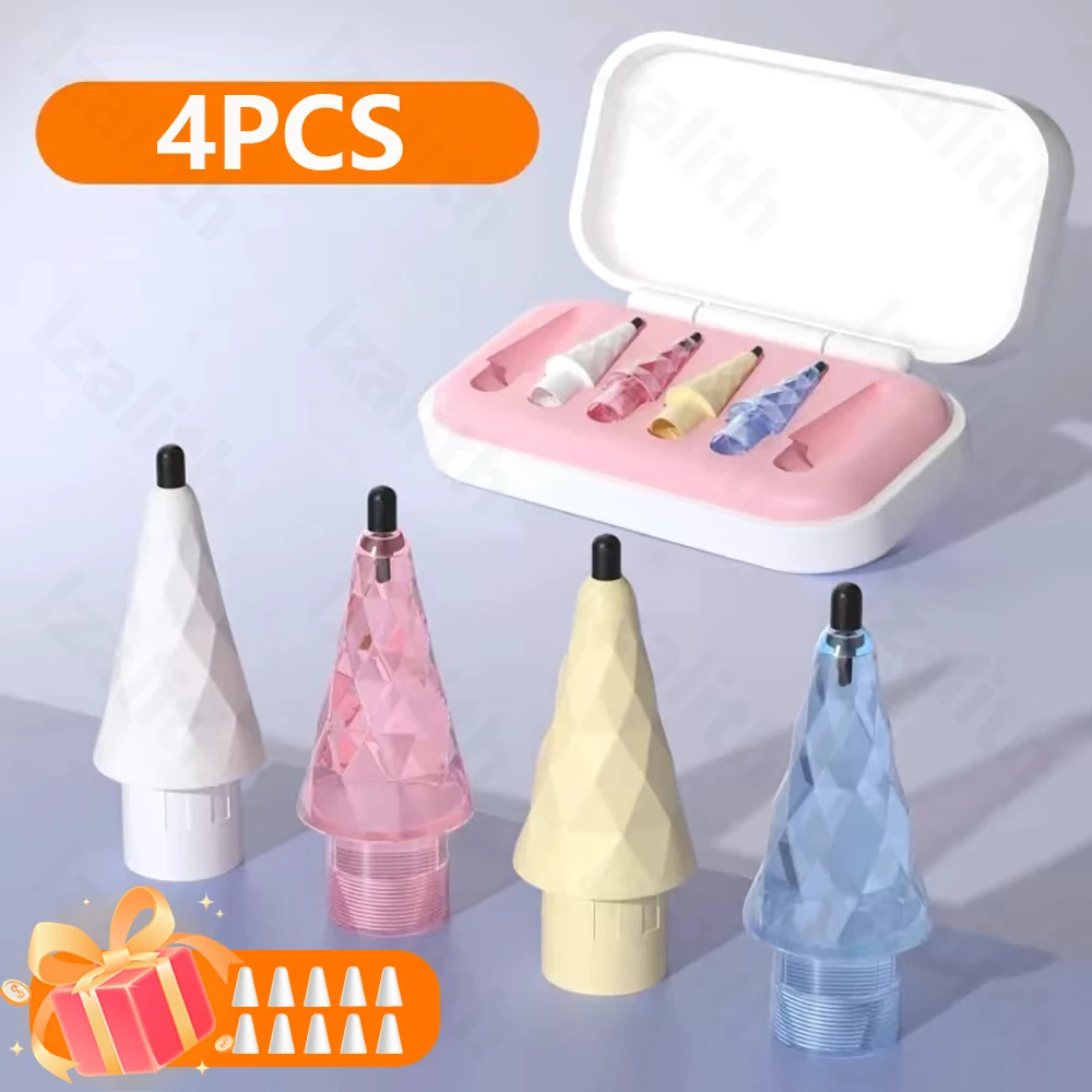 4/6PCS Replacement Pencil Tips for Apple Pencil 1 2 3 Apple Pencil Pro HB iPad Stylus Pen Touch Screen Tablet Pen Nib