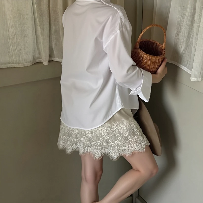 Women Satin Silky Flowy Dress Y2K Spaghetti Strap Lace Patchwork Slip Dress Tank Tops Elgant Lady Sexy V Neck Camisole Dress