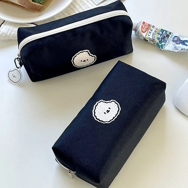 Cute Canvas Cosmetic Storage Bag Wallets Women Makeup Organizer School Stationery Bag Large Capacity Pencil Cases Pouch