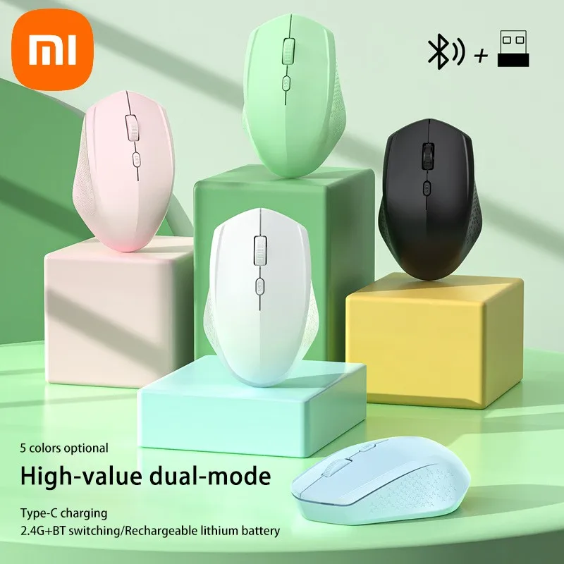 Xiaomi Wireless Mouse Bluetooth Rechargeable Silent Portable Ergonomic Comfortable Work Games Suitable Laptops Computers