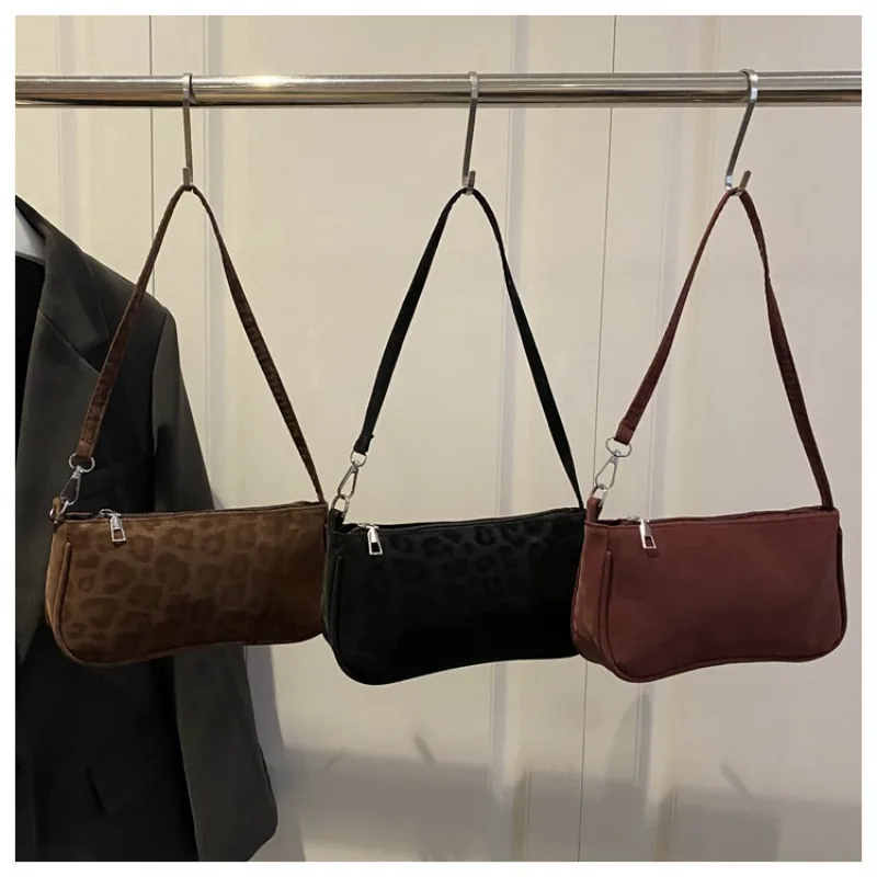 Shopping Sweet Handbag Bow Ribbon Korean Style Leopard Print Underarm Bags Waterproof Texture PU Shoulder Bag Women